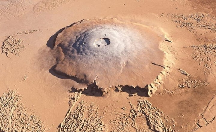 کوه آتشفشانی المپوس مریخ