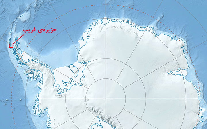 موقعیت جزیره دسپشن در اقیانوس قطب جنوب